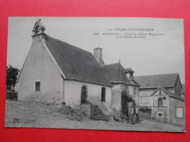 AUZANCES  :  Le Champ de Foire  -  La Chapelle Ste-Marguerite........VO.1915.