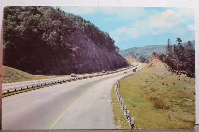 Massachusetts MA Turnpike Russell Mountain Cut Postcard Old Vintage Card View PC