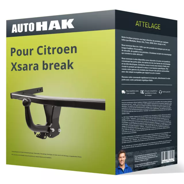 Attelage pour Citroen Xsara break type N2 démontable avec outil Auto Hak TOP