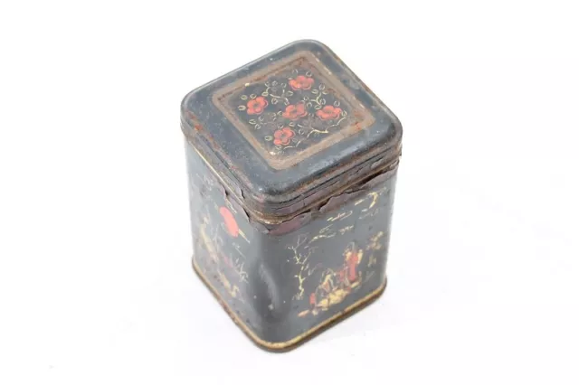 Old Tin Can Tea Tin Box Ceylon Box Casket Box Can Box Decor