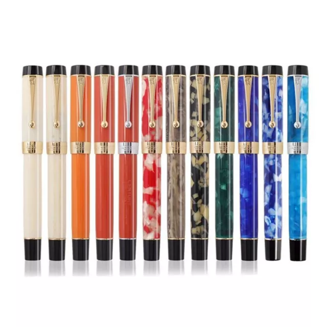 Luxury Jinhao 100 Acrylic Resin Fountain Pen 18K  Fine F Nib 0.5mm Writing Gift