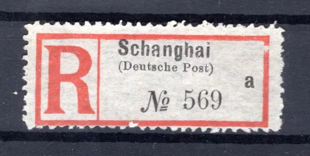 China EINSCHREIBE-R-ZETTEL SCHANGHAI (AA2267