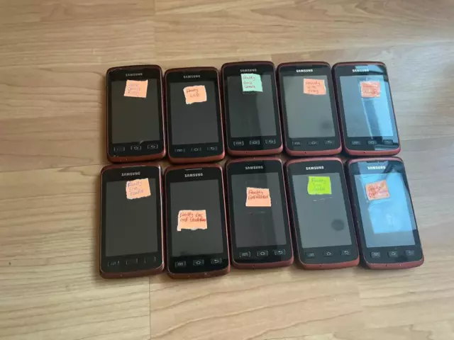 Joblot of 10x Samsung S5690 Xcover Mobile Phone Faulty For Spares And Repairs