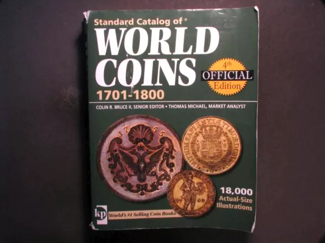 COIN BOOK - KRAUSE Standard Catalog of World Coins 1701-1800 - USA SHIPPING ONLY