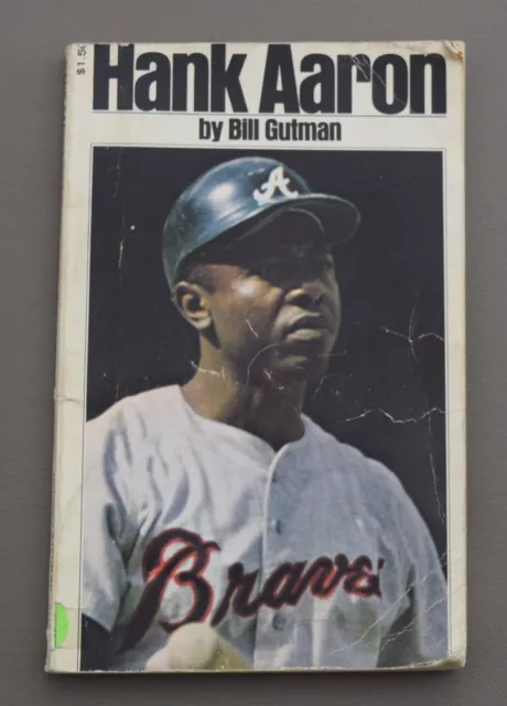 Hank Aaron By Bill Gutman Paperback 1973 Home Run King Atlanta Braves Box38