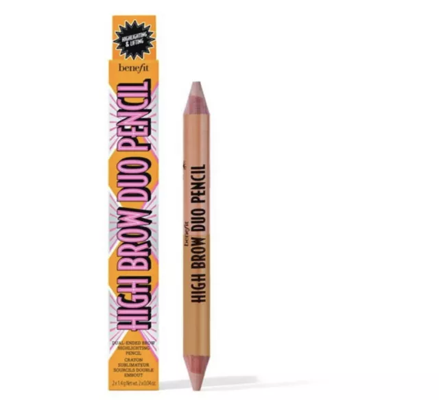 Benefit High Brow Duo Pencil - ALMOND CREAM And HONEY GLOW - Full Size - BNIB