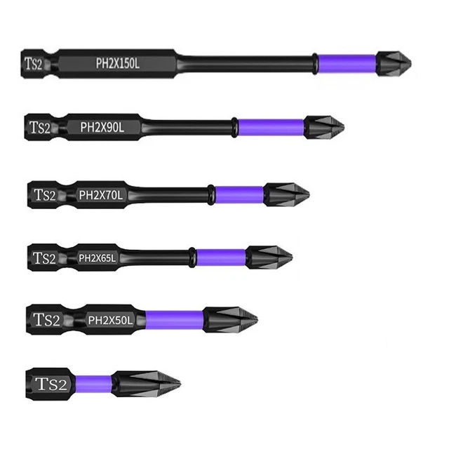 1/5/10pcs Punta per cacciave Phillips PH0 PH1 PH2 PH3 1/4