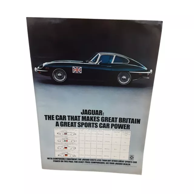 1970 Jaguar Original Print Ad Vintage