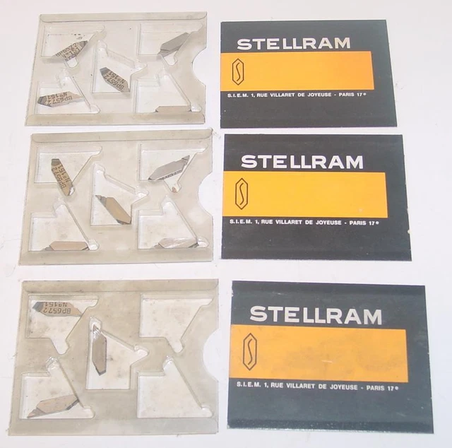 LOT DE 13 plaquettes de tournage STELLRAM type BP 65 72 N° 151 Neuves