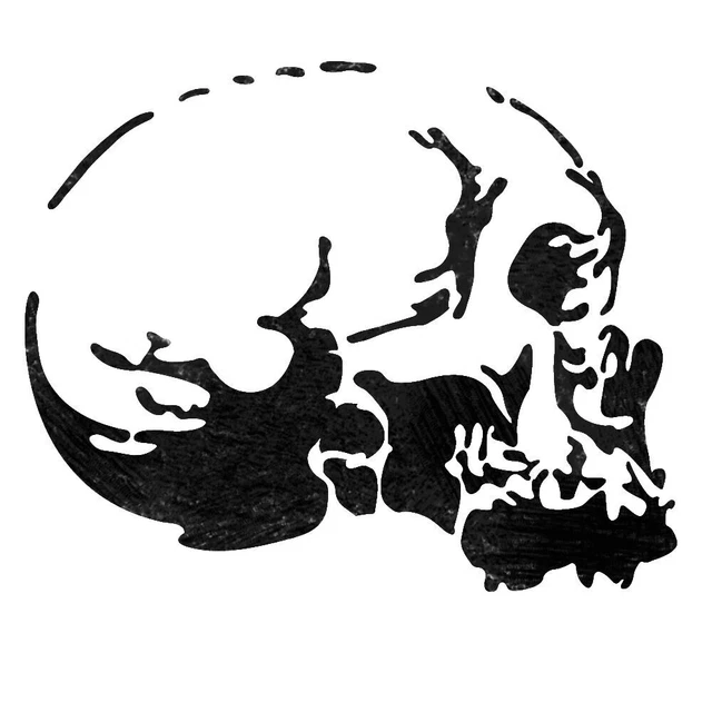 Skeleton head Stencil Airbrush template for Craft Scrapbooking Graffiti