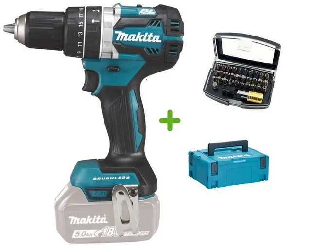 MAKITA DHP484Z 18V Akku Schlagbohrschrauber DHP484 Im Koffer Bitset MAKITA DHP484Z 18V Akku Schlagbohrschrauber DHP484 Im Koffer Bitset