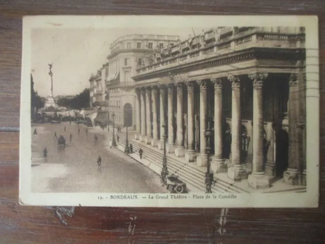1934 CPA Bordeaux Place de la Comédie Grand Théâtre Gironde 33
