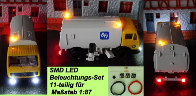 SMD LED BELEUCHTUNGSSET 9-tlg. mit Anschlußmodul Orange Blinklicht Spur H0  C2847 EUR 9,99 - PicClick DE