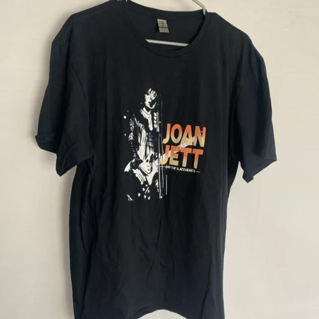 Joan Jett And The Blackhearts Graphic Black Short Sleeve T-Shirt Men's XL