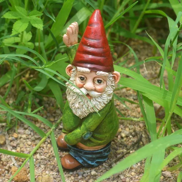 Garden Courtyard Decoration White Bearded Old Man Sculpture Dwarf Sculpture