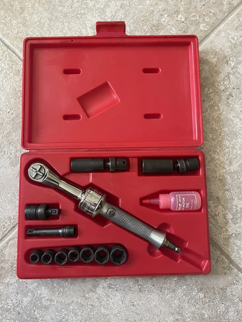 Snap On FAR70B Reversible Pneumatic  3/8” Dr Air Ratchet Kit / Set VG Tested