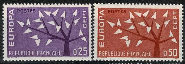 1962 Francia Europa Cept Árbol Con 19 Hojas 2V. MNH MF67074