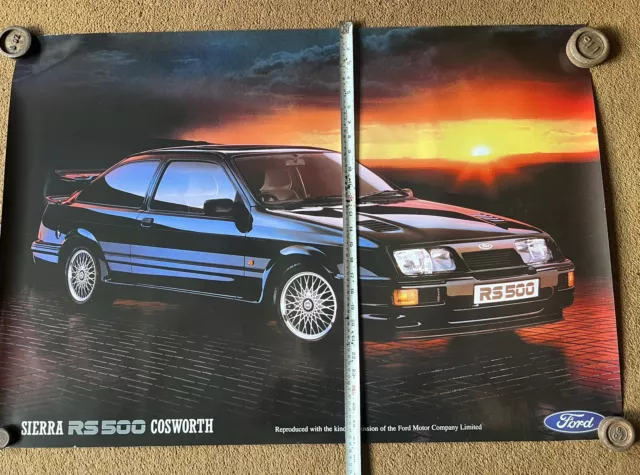 SIERRA RS 500 Poster Ford Early AVO SVE Large Rally Messico RS 1600 1800 Cosworth