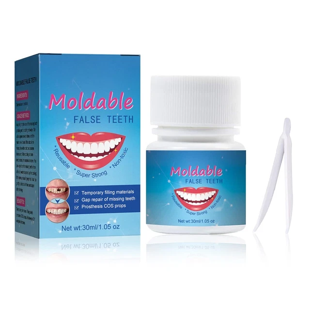 MOLDABLE FALSE TEETH, Temporary Tooth Filling Kit Permanent, Teeth