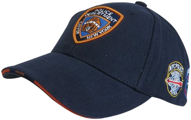 Casquette Baseball NYPD Police Department Bleu Marine Brodée Blanche | Taille Unique