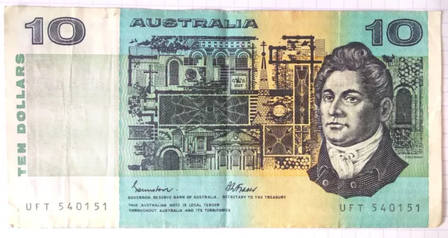 Australia 1985 $10 Banknote Johnston/Fraser