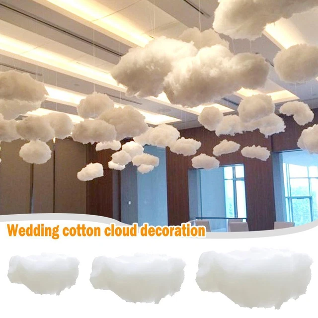 Adorno Artificial Colgante Nube Habitación Niños Nube Fiesta Boda Decoración Blanco/