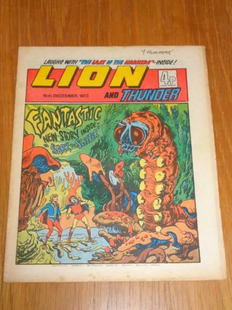 Lion And Thunder 15Th December 1973 Fleetway British Weekly Comic*