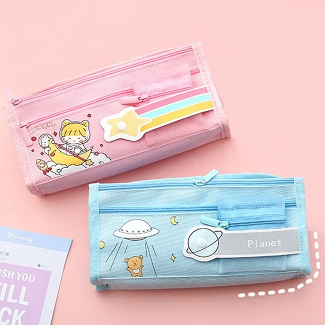 Grande capacité Pochette à stylo Étui de papeterie Sac de stockage Sac Crayon