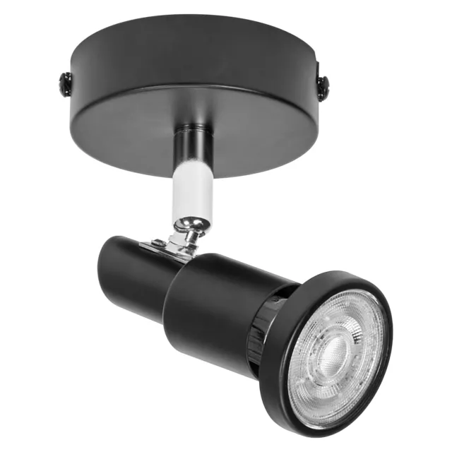 LEDVANCE LED SPOT GU10 1 x 3,4W, 230lm, schwarz, 2.700K Farbtemperatur, warmweiß