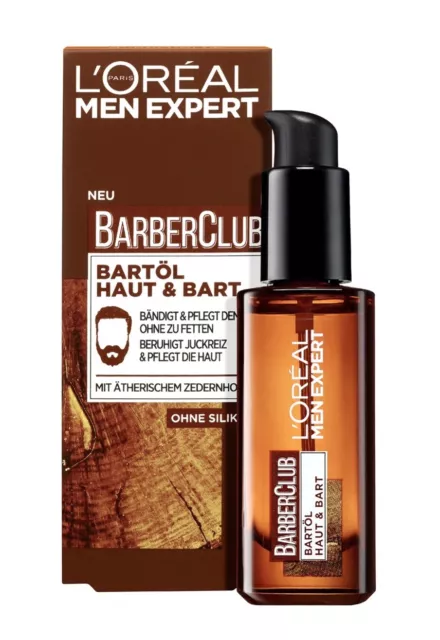 ✅30ml Loreal Men Expert Barber Club Bartöl bändigt Haut & Bart mit Zedernholzöl✅