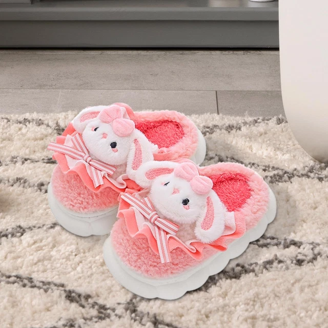 GURGER Chaussons Enfant Garçon Fille Hiver Chaud Peluche Montant