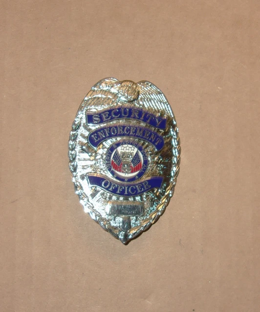 Vintage Security Enforcement Officer Brass Badge - Excellent