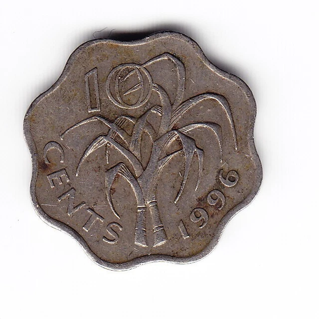 1996 Swaziland 10 Cent Coin (b42)