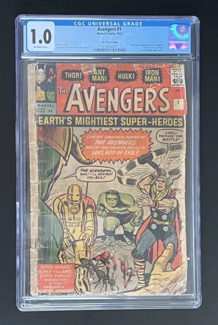 Avengers #1 9/63 Marvel Comics U.K. Price Variant Grade: 1.0