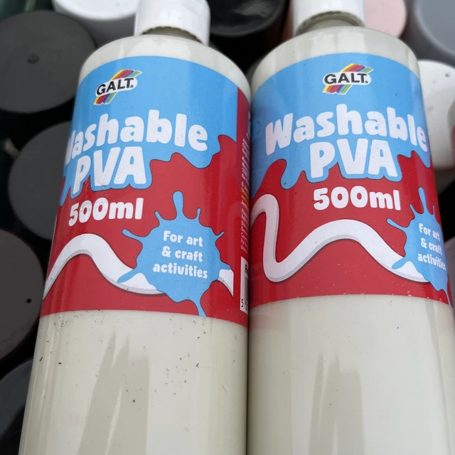 2x Galt Toys, Washable PVA Glue - 500 ml, Glue for Kids Art & Crafts, Ages 3 Yrs