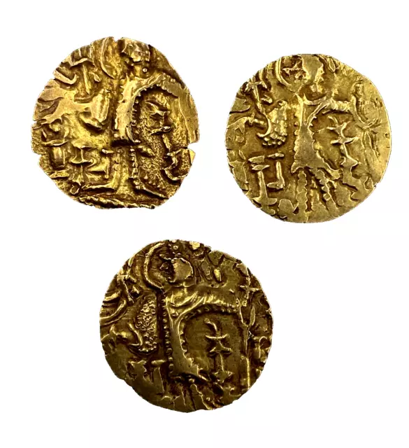 3-GOLD Pièce de Monnaie Kushan - Empire - Vasudeva III Et His Successors Statère