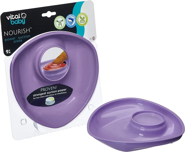 Vital Baby Nourish Power Saugplatte - Baby-geführte Entwöhnungs- und Fütterungsplatte