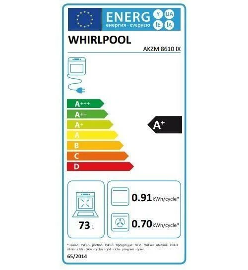 Whirlpool AKZM 8610 IX 73 L A+ Acier inoxydable 4