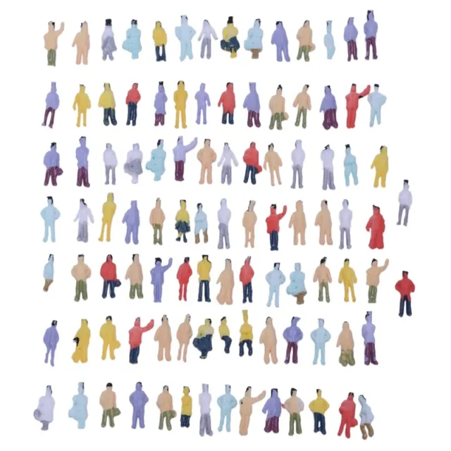 100pcs Painted Model Train People Figures Scale N (1 to 150) O4A36994