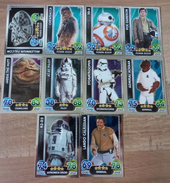 Star Wars Force Attax Topps Trading Card Game Silver Cards - Choose Your Card