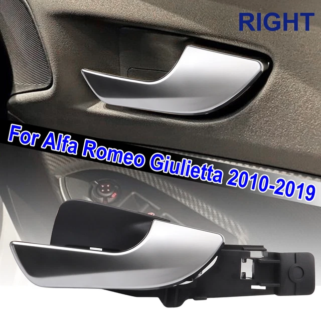 interieur Deurgrepen Voor/Achter/Links/Rechts Binnendeur Handvat Chrome Auto Interne Handvat Voor Alfa Voor Romeo Voor Giulietta 2012-2018 156092167 156092165 Interieur Deurklink (Kleur : Bright Silv