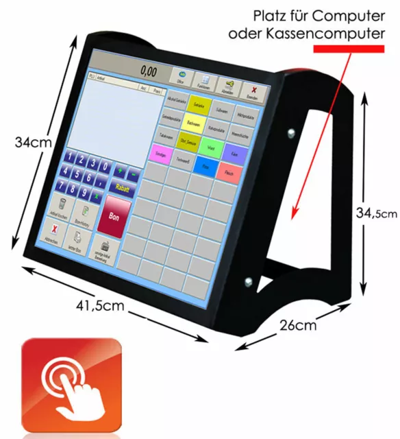 19" 48cm TOUCHSCREEN DISPLAY USB 3M FÜR WINDOWS XP 7 10 11 KIOSK INFOTERMINAL