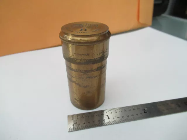 Carl Zeiss Jena "B" Empty Brass Objective Can Microscope As Pictured &F5-A-106
