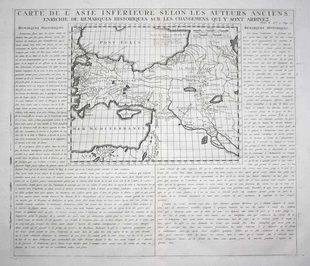 Asia Minor Cyprus Turkey Ottoman Empire Map Card Engraving Chatelain 1720