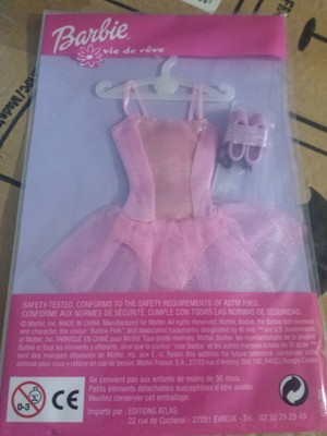 Tenue Poupée Barbie Vie de Rêve Mattel Neuf Editions Atlas Ref 4165 205 