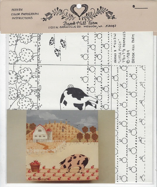 Little Piggy Norma Harrington Dekorativ Malen Muster Paket