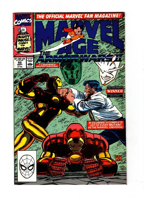 Marvel Age #92 (1990) near condition comic The Armor Wars II / sh4