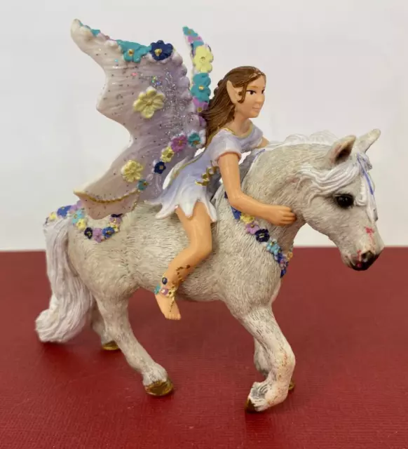 Schleich 2008 - BAYALA - Oleana Sun Elf Fairy Rider & Horse -Fantasy Figure Pair