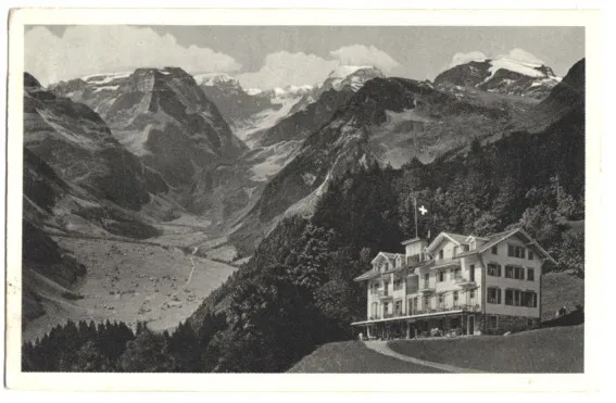 AK, Braunwald, Hotel und Pension Niederschlacht, 1925