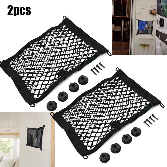 Rete Bagagli Per Camper Barca Casa Plastica + Organizzatore Rete Deposito 25x40 CM 2pz